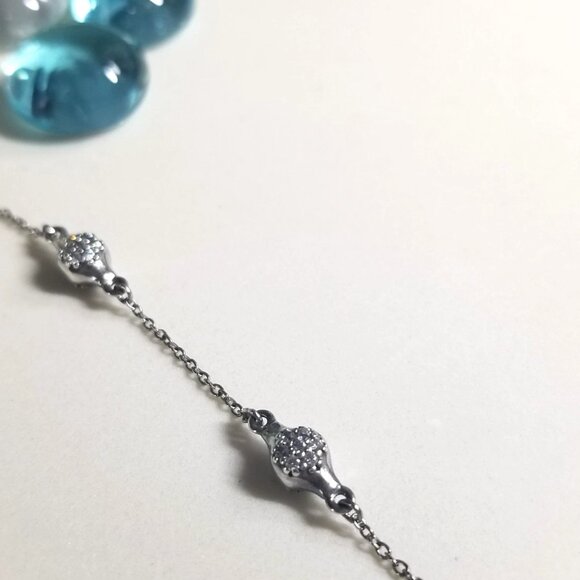 Authentic Pandora Modern Love Pods Bracelet Sterling Silver CZ Retired - Picture 7 of 7